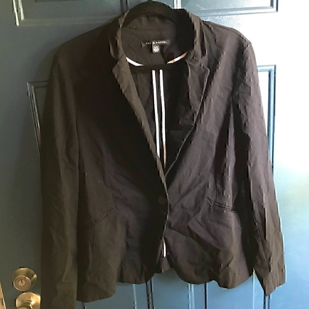 XL Zac and Rachel Black and White Stretchy Blazer